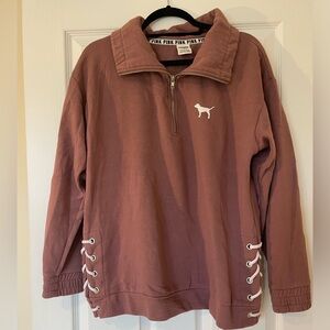 Victoria's Secret Pink Oversized Lace Up Pullover